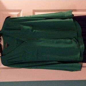 Express Green Blouse LG